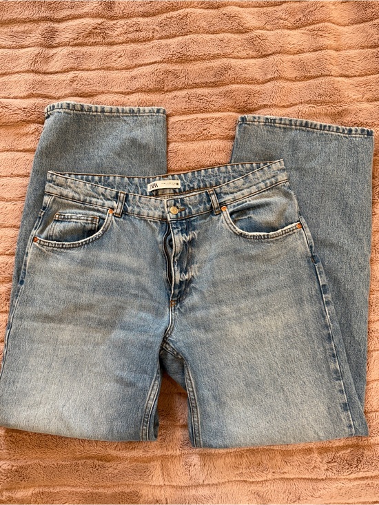 Zara Denim - Zara Blue Straight Jeans mid-rise SIZE US 10